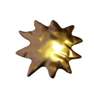 Givenchy Paris New York Gold Plated Asymetrical Sun Starburst Brooch